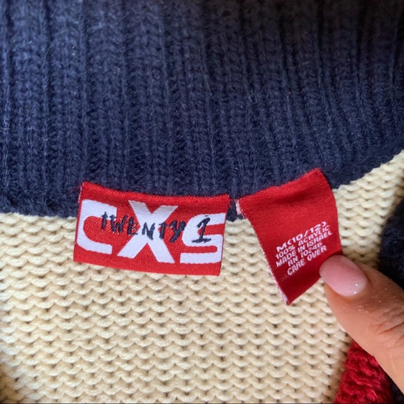 Boys Multi-color Striped Winter Sweater
Half-zip - Picture 3 of 3